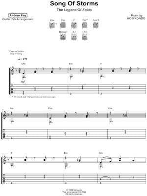 The Legend of Zelda: Ocarina of Time - Song of Storms" Sheet Music for  Piano Solo - Sheet Music Now