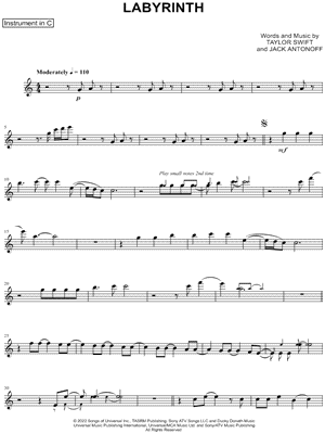 Glitch Sheet Music, Taylor Swift