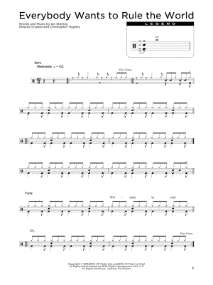 Everybody Wants To Rule The World Sheet Music, Tears for Fears