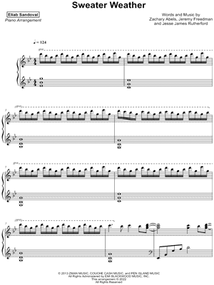 Flute Sheet Music: Sweater Weather