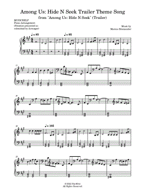 Among Us Hide N Seek – InnerSloth Sheet music for Cello, Guitar, Bass  guitar, Drum group (Mixed Ensemble)