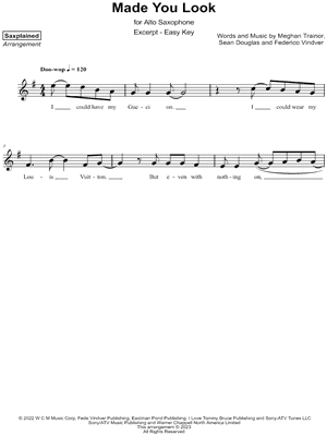 Made You Look (SATB divisi, or SSATB) arr. A