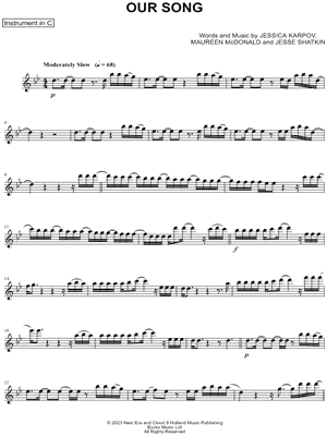 Our Song - C Instrument