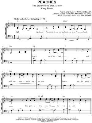 Peaches Super Mario Sheet Music to download and print