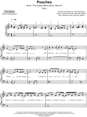 Peaches - Piano Solo - Digital Sheet Music