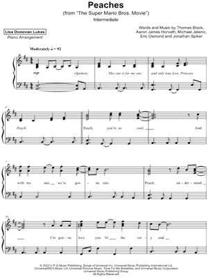 Betacustic Peaches [easy] Sheet Music (Piano Solo) in A Minor