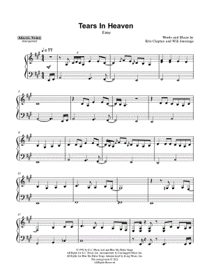 Tears in Heaven (Lead sheet with lyrics ) Sheet music for Piano (Solo) Easy