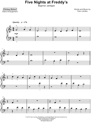 Five Nights at Freddy's – The Newton Brothers (Movie Theme) Sheet music for  Piano (Solo)