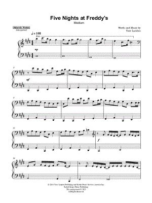 Play Five Nights at Freddy's Music Sheet