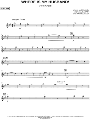WHERE IS MY HUSBAND! - Alto Sax