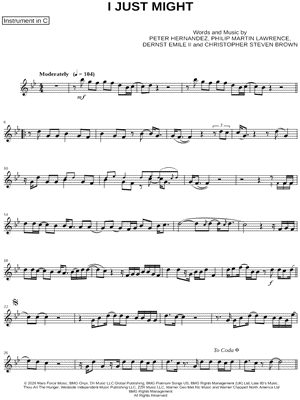 I Just Might - C Instrument