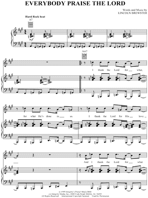 Everybody Praise the Lord by Lincoln Brewster - Sheet Music
