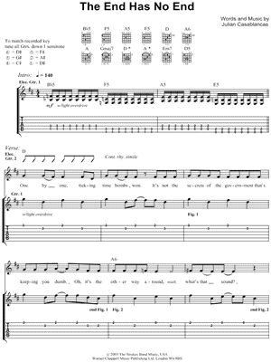 Heart In A Cage Tab by The Strokes (Guitar Pro) - Guitars, Bass