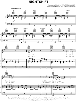 Nightshift sheet music for trumpet solo (PDF-interactive)