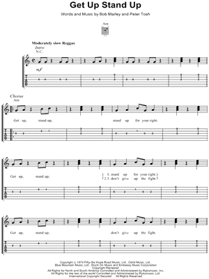 Get Up Stand Up by Bob Marley & the Wailers - Sheet Music