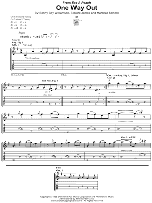 Cross Road Blues (Crossroads) sheet music for guitar solo (easy tablature)