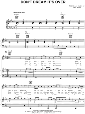 Get Over It" Sheet Music by Eagles for Piano/Vocal/Chords