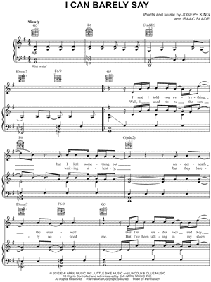 Download Digital Sheet Music of Andrew Belle for Piano, Voice