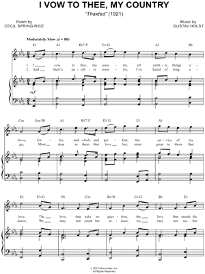 I Vow To Thee, My Country