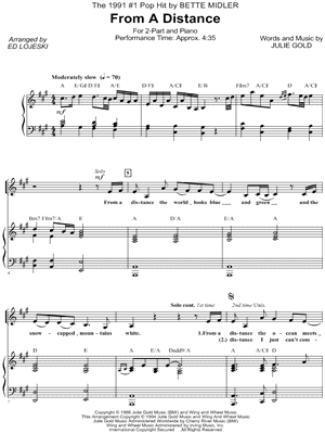 Isn't She Lovely (2-Part Choir) - Arranged by Ed Lojeski 