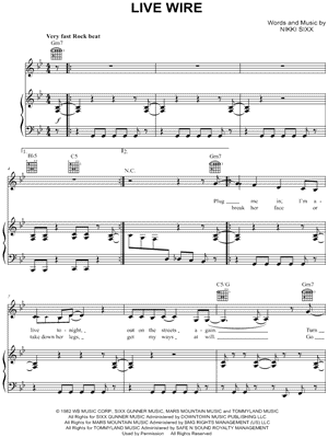 Mötley Crüe Don't Go Away Mad (Just Go Away) Sheet Music in C Major -  Download & Print - SKU: MN0154682