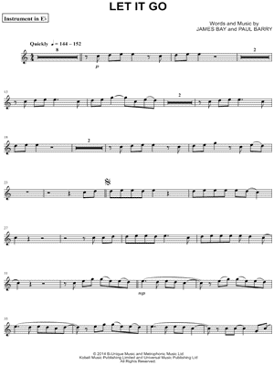Let It Go - Eb Instrument