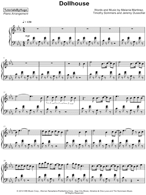 DollHouse (Melanie Martinez) Sheet music for Piano (Solo) Easy