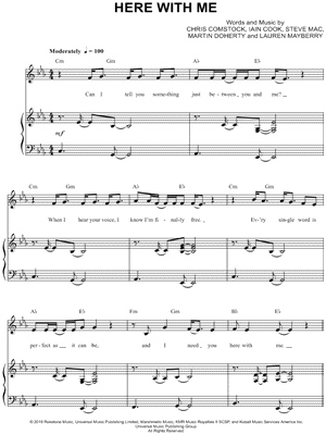 d4vd - Here With Me sheet music for piano download