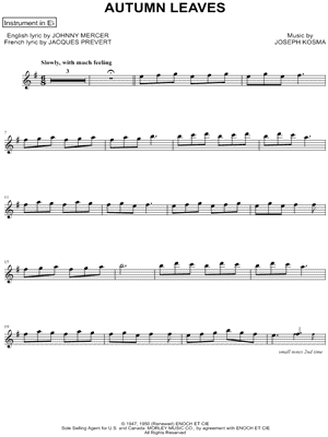 Autumn Leaves - Eb Instrument