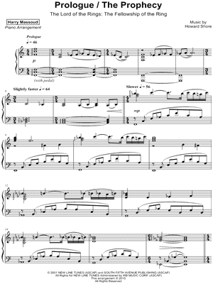 Harry Massoud Khazad-dum Sheet Music (Piano Solo) in F# Major