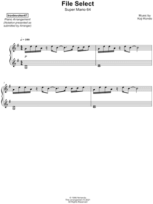 Peach's Castle - New Super Mario Bros. Wii Sheet music for Piano