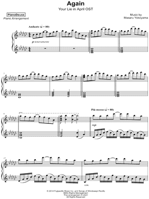 Friend A ~ Piano Solo(Shigatsu Wa Kimi No Uso) Sheet music for