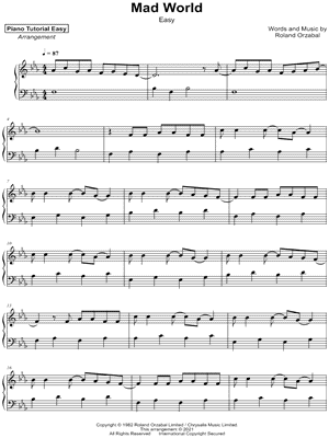 Mad World Sheet music for Piano (Piano Duo)