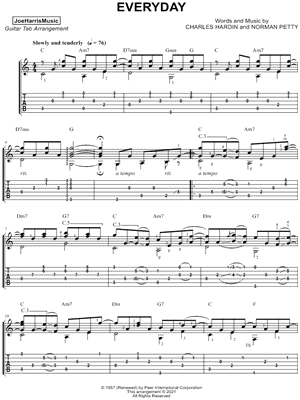 Everyday by Joe Harris - Sheet Music