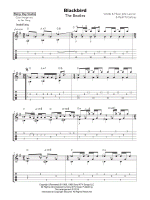 Blackbird by Rainy Day Studio - Sheet Music