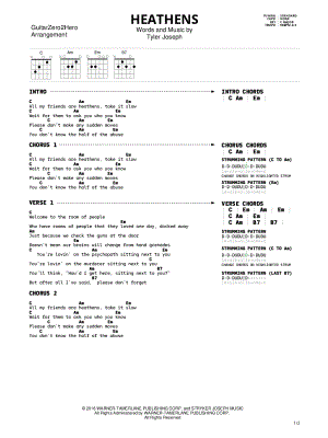 GuitarZero2Hero Faded Guitar Tab in B Minor - Download & Print - SKU:  MN0244160