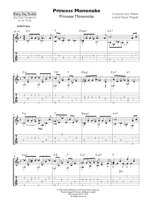 Princess Mononoke [easy] by Rainy Day Studio - Sheet Music