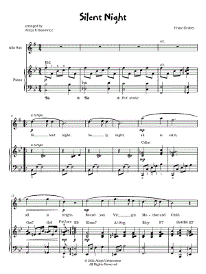 Alicja Urbanowicz O Holy Night - Alto Saxophone & Piano Sheet Music in Ab  Major - Download & Print - SKU: MN0244860