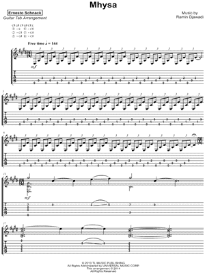 Ernesto Schnack Spiders Guitar Tab in C Minor - Download & Print - SKU:  MN0246124