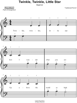 Twinkle, Twinkle Little Star (arr. Phillip Keveren) sheet music for piano  solo