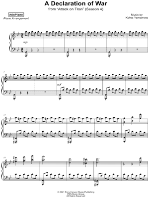 Hikaru Nara Your lie in april OP Sad version Sheet music for Piano (Solo)