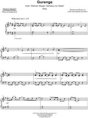 Gurenge - Easy Piano - Digital Sheet Music