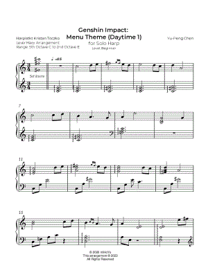 Monika Durbin Peaches from The Super Mario Bros. Movie for Harp Sheet  Music in Eb Major - Download & Print - SKU: MK0035261