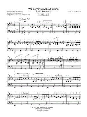 Monika Durbin Peaches from The Super Mario Bros. Movie for Harp Sheet  Music in Eb Major - Download & Print - SKU: MK0035261