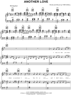 Another love – Tom Odell - Partitura Piano e Flauta Sheet music