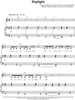 Rainy Day sheet music for voice, piano or guitar (PDF)