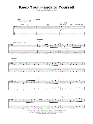 Warren Zevon Werewolves of London Bass Tab in C Major - Download & Print  - SKU: MN0053556