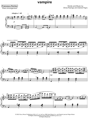 Olivia Rodrigo traitor Sheet Music (Leadsheet) in Eb Major