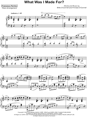 Francesco Parrino Mad World Sheet Music (Piano Solo) in C Minor -  Download & Print - SKU: MN0176583