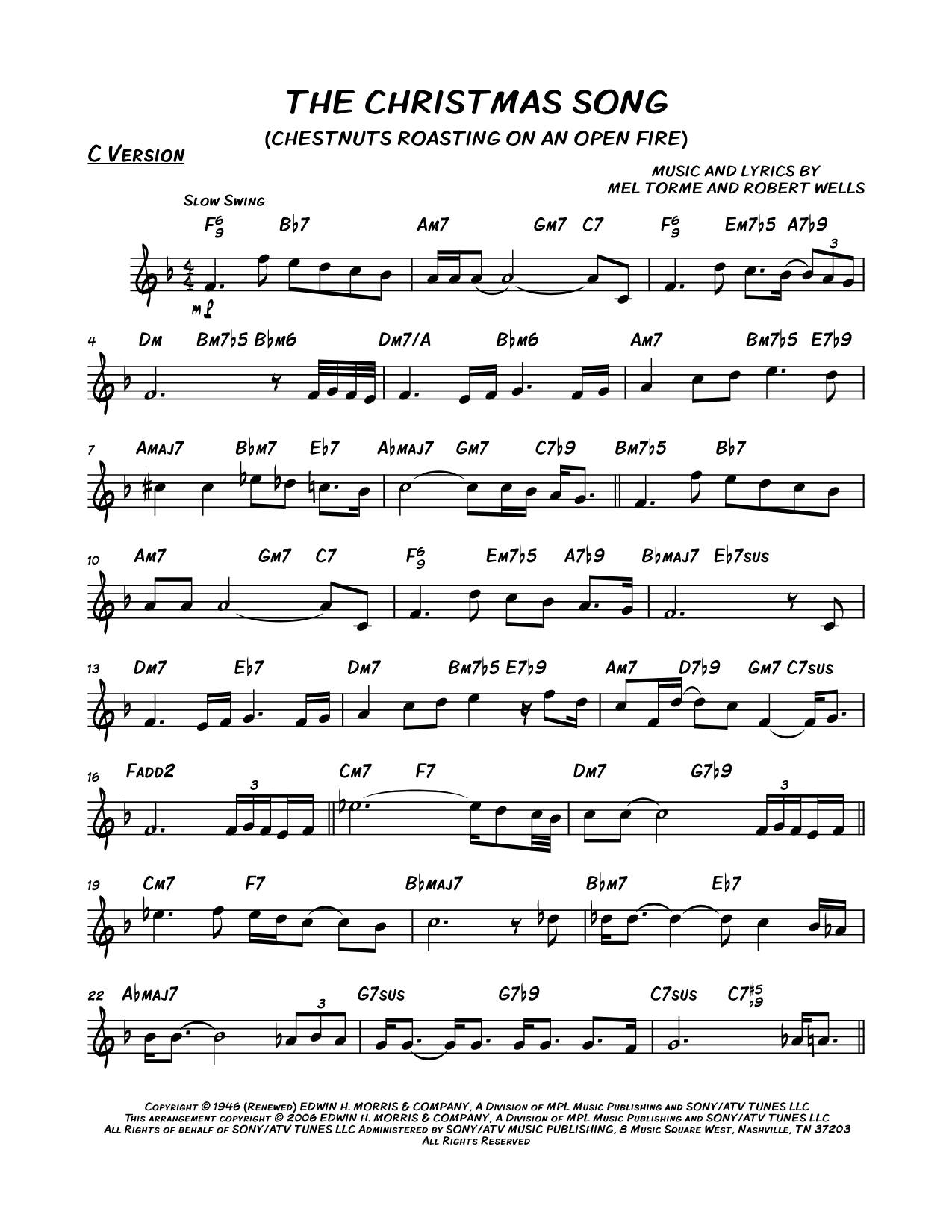Vince Guaraldi Trio "The Christmas Song (Chestnuts Roasting on an Open Fire)" Sheet Music ...